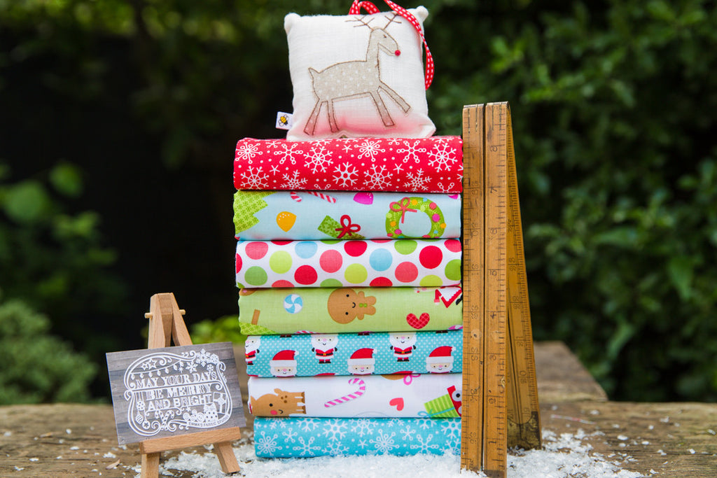 The 'Charlotte' Fat Quarter Bundle - Santa Express - Riley Blake Designs