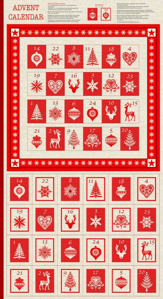 BULK BUY Advent Calendar Panels - Scandi Christmas