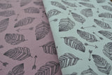 French Terry Fabric - Feathers