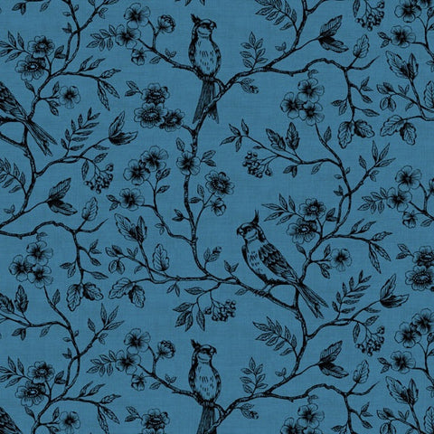 French Terry Fabric - Feathers